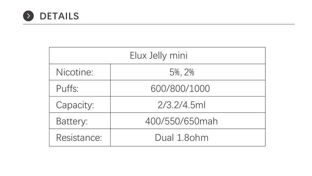 Elux Jelly Mini Disposable Vape